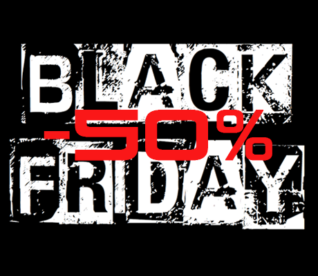Promozione Black Friday dal 25 al 28 novembre 2016 con sconti del 50% su articoli selezionati