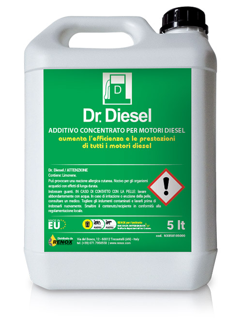 Tanica di Dr. Diesel da 5 lt, additivo concentrato che aumenta le prestazioni del motore diesel