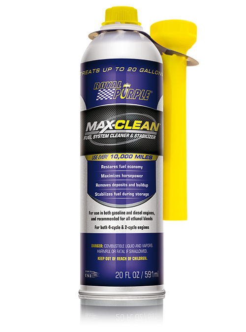 L'additivo per motori benzina e diesel Max-Clean di Royal Purple pulisce i sistemi di alimentazione