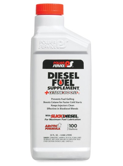 Bottiglia di additivo Diesel Fuel Supplement di Power Service per prevenire il congelamento del carburante