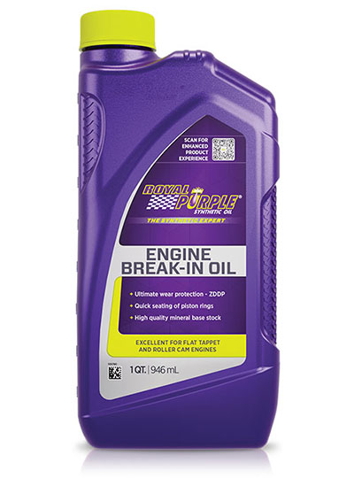 Olio motore per autovetture Engine Break-In Oil di Royal Purple con zinco e fosforo