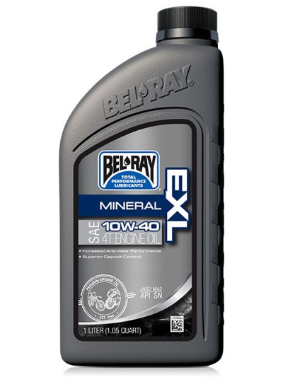 Olio motore per moto a 4 tempi Bel-Ray EXL Mineral 4T Engine Oil 10W-40 da 1 lt