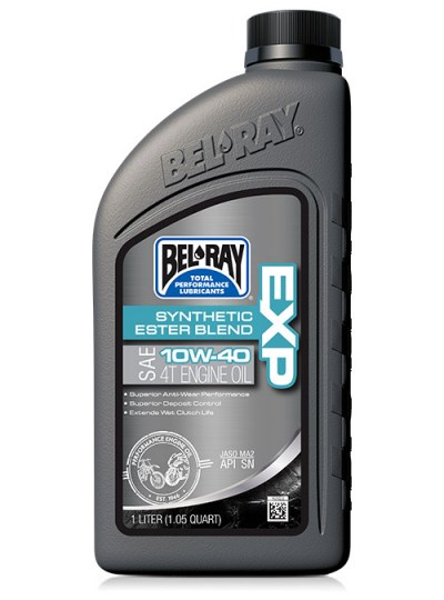 Olio motore per moto a 4 tempi Bel-Ray EXP Synthetic Ester Blend 4T Engine Oil 10W-40 da 1 lt