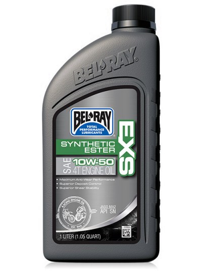 Olio motore per moto a 4 tempi Bel-Ray EXS Synthetic Ester 4T Engine Oil 10W-50 da 1 lt