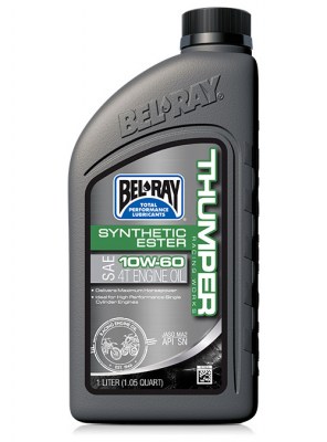 Olio motore per moto racing a 4 tempi Bel-Ray Thumper Racing Works Synthetic Ester 4T Engine Oil 10W-60 da 1 lt
