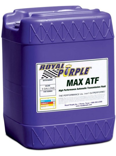 Tanica di olio sintetico per trasmissioni Royal Purple Max ATF da 19 lt