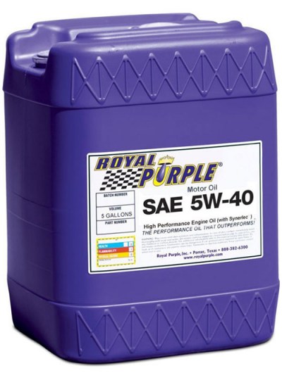Lubrificante Royal Purple Olio Sintetico Sae 5W40 da 19lt