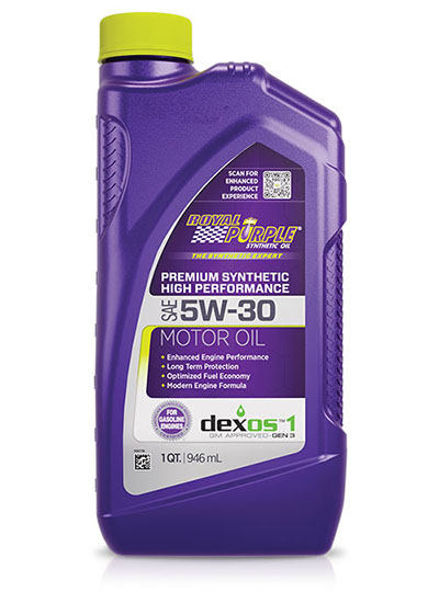 Olio motore sintetico per auto Royal Purple High Performance Motor Oil SAE 5W-30 946 ml