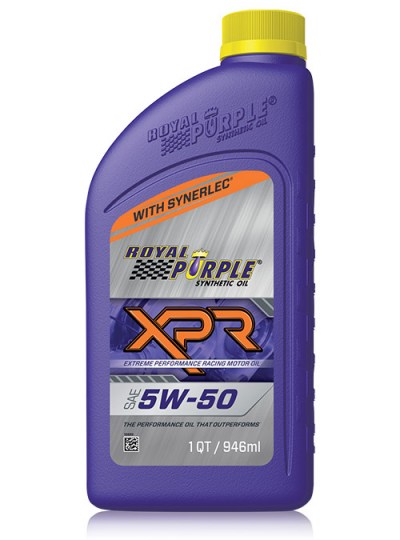 Bottiglia di olio motore sintetico racing Royal Purple XPR 5W50 da 946 ml