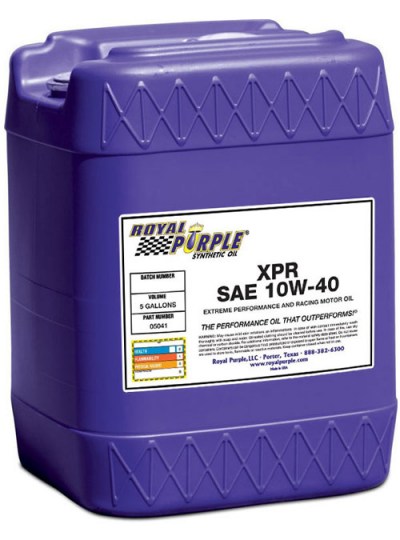 Tanica di olio motore sintetico racing Royal Purple XPR 10W40 da 19 lt