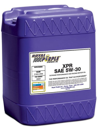 Tanica di olio motore sintetico racing Royal Purple XPR 5W30 da 19 lt