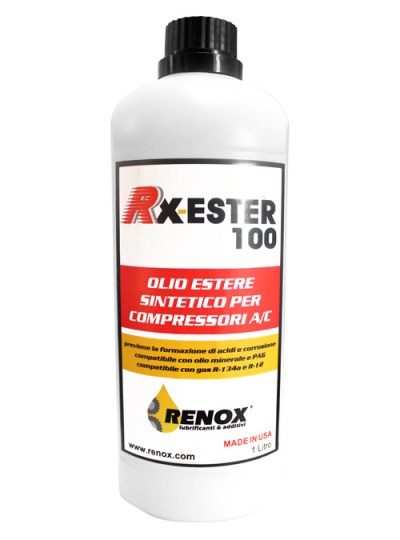 Bottiglia di olio estere sintetico per compressori a/c RX Ester Oil da 1 lt