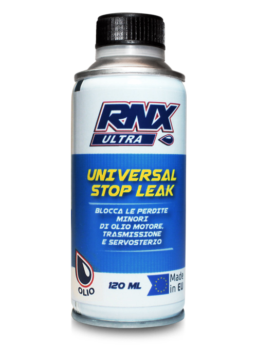 L'additivo RNX Universal Stop Leak blocca le piccole perdite del circuito dell'olio