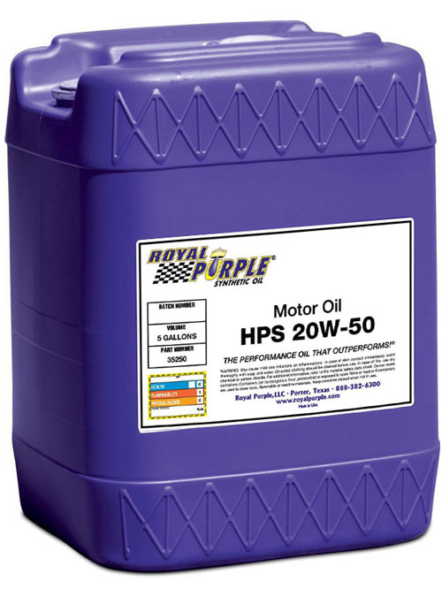 Tanica di lubrificante sintetico Royal Purple HPS 20W50 da 19lt